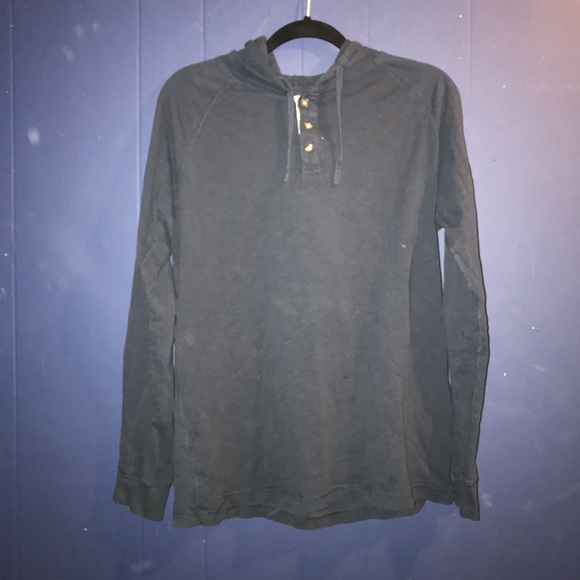 Navy blue rue21 hooded shirt - Picture 1 of 3